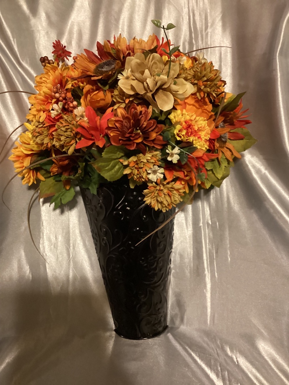 Large 22” Autumn Floral Wall Sconce Bouquet